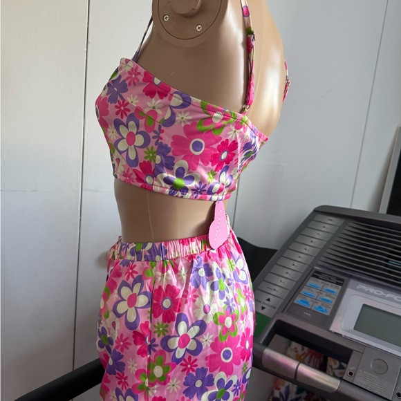 Sugar Thrillz Pink Floral Sheer Set - Picture 9 of 10